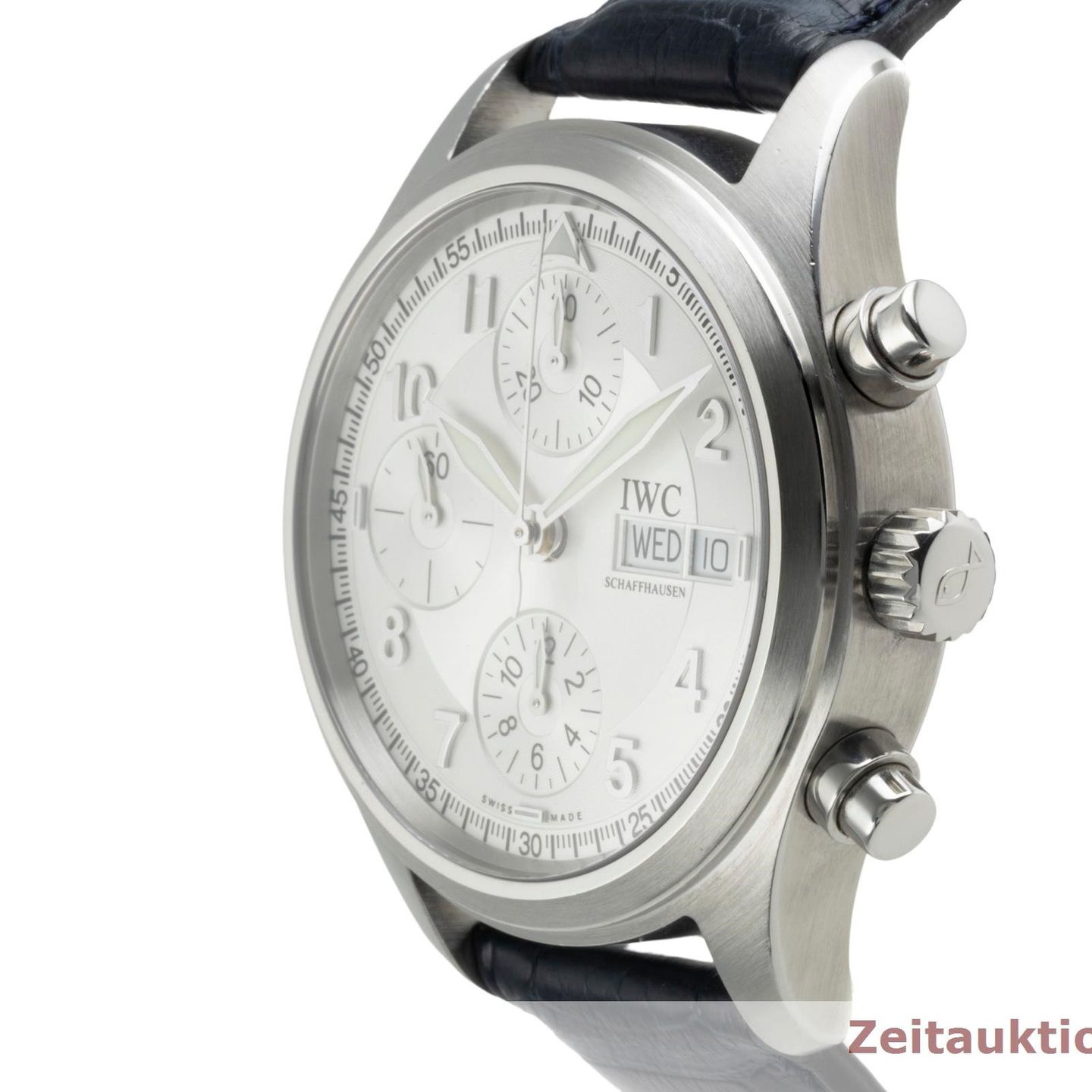 IWC Pilot Spitfire Chronograph IW370623 (2003) - Silver dial 39 mm Steel case (6/8)