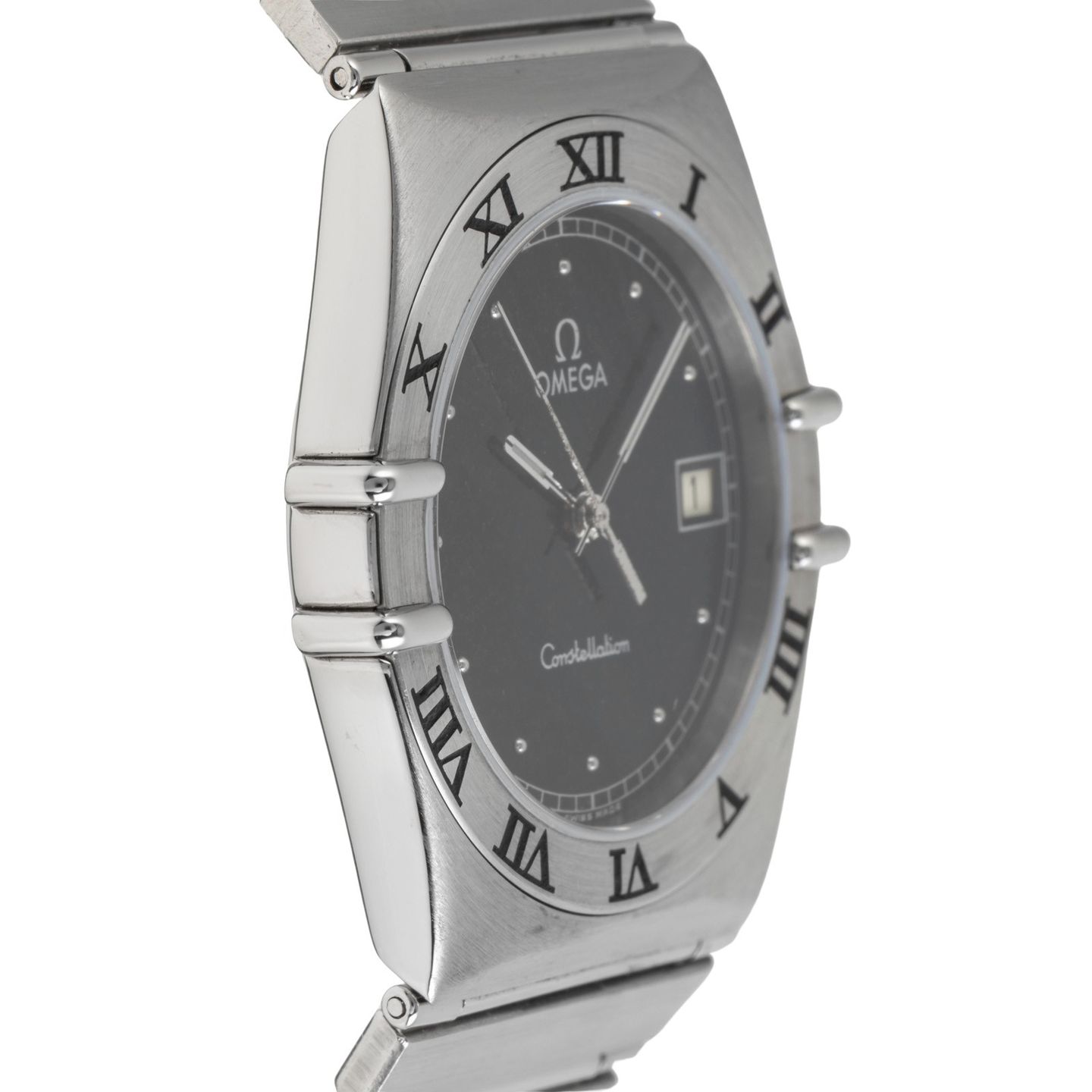 Omega Constellation 396.1070 (1986) - Zwart wijzerplaat 32mm Staal (7/8)