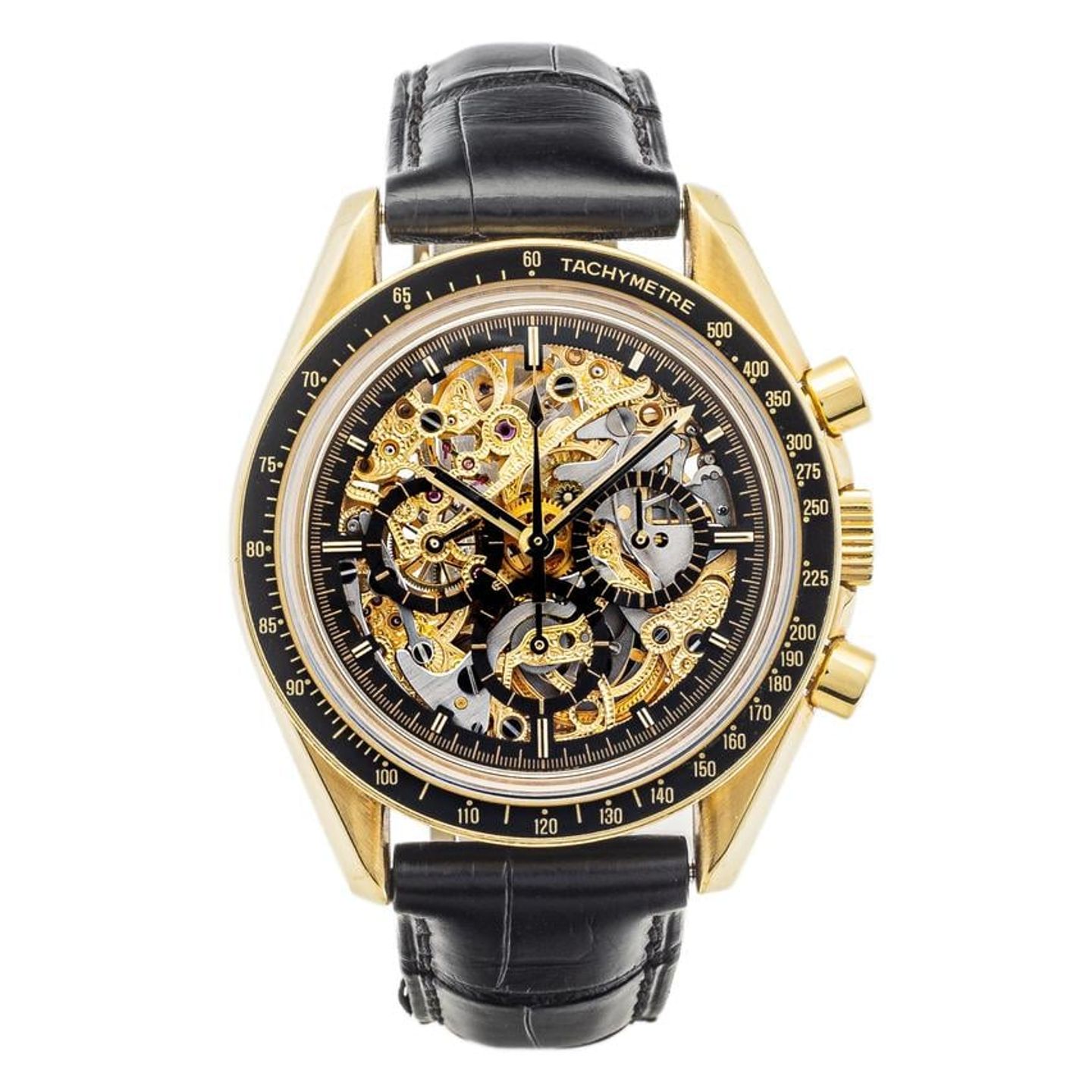 Omega Speedmaster 36965001 (1994) - Unknown dial 42 mm Yellow Gold case (2/7)