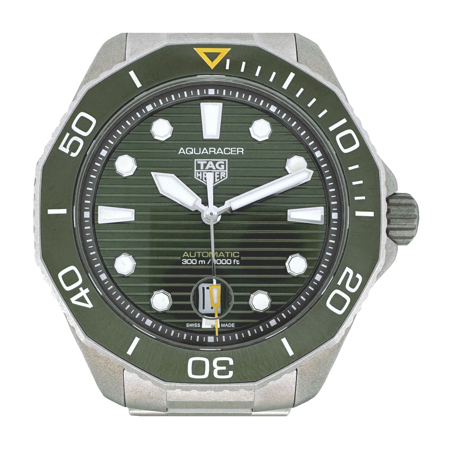 TAG Heuer Aquaracer 300M WBP208B.BF0631 (2022) - Groen wijzerplaat 43mm Titanium (1/8)