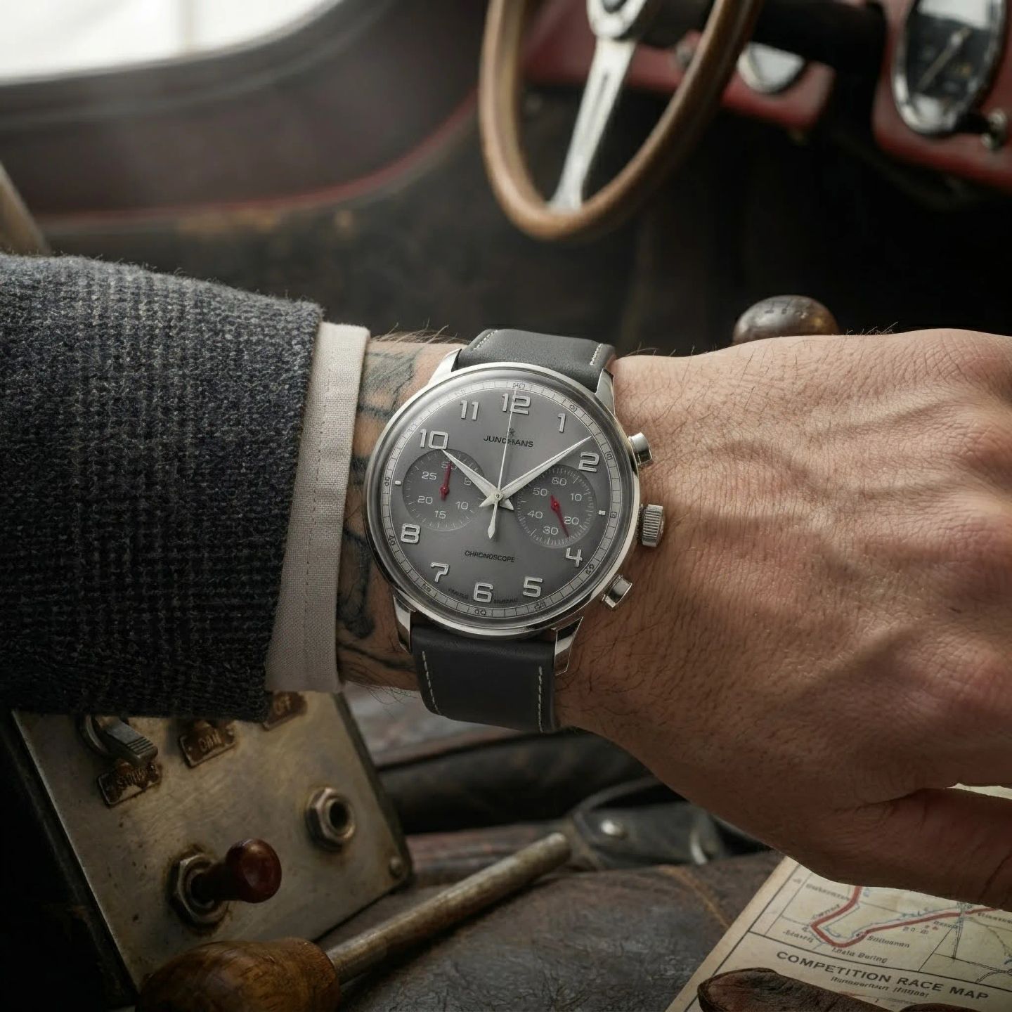 Junghans Meister Driver 027/3686.44 (Unknown (random serial)) - Grey dial 41 mm Steel case (2/8)