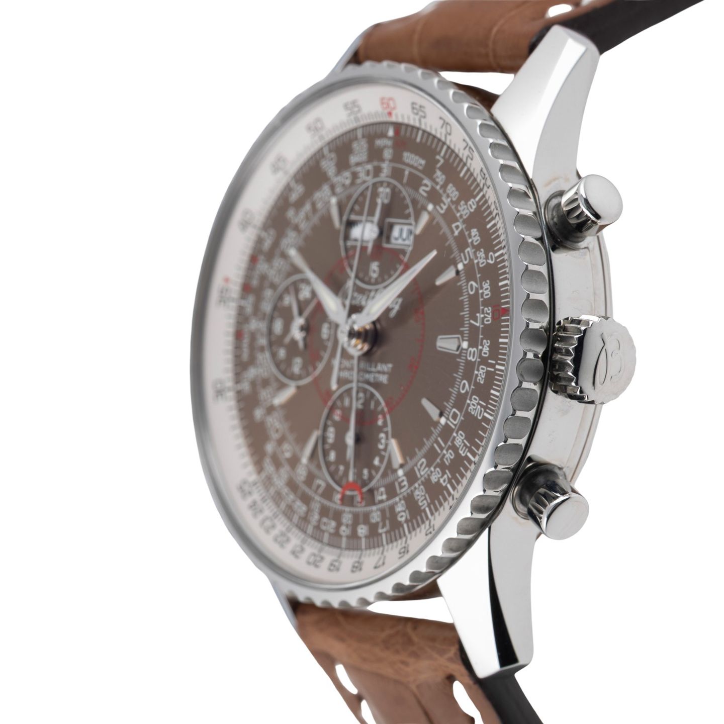 Breitling Montbrillant Datora A21330 (Unknown (random serial)) - Bronze dial 43 mm Steel case (6/8)