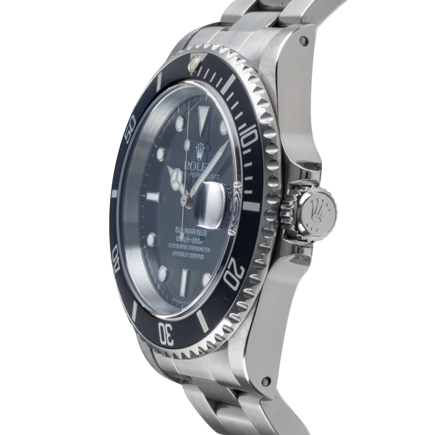 Rolex Submariner Date 16610 (1997) - Zwart wijzerplaat 40mm Staal (6/8)