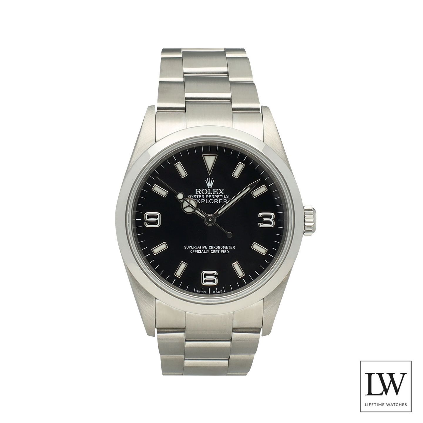 Rolex Explorer 114270 (2006) - Black dial 36 mm Steel case (3/8)