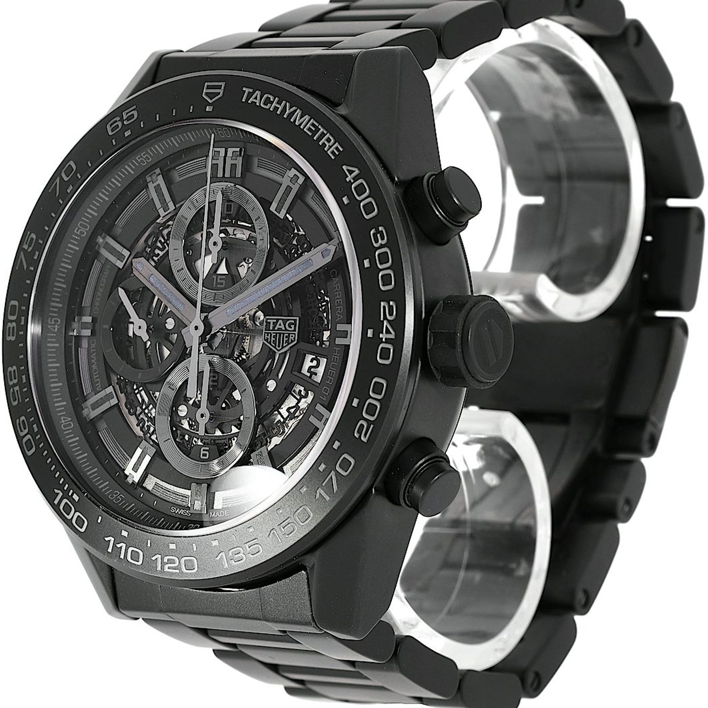 TAG Heuer Carrera Calibre HEUER 01 CAR2A91.BH0742 (2019) - Transparent dial 45 mm Ceramic case (3/5)