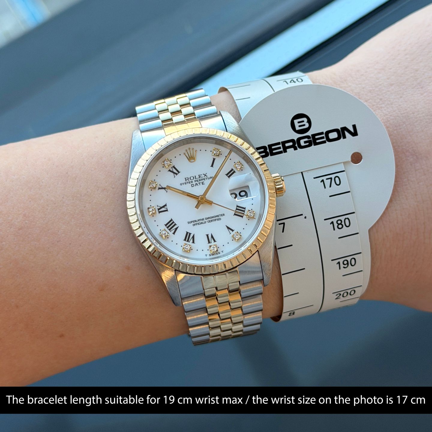 Rolex Oyster Perpetual Date 15223 (1991) - 34 mm Gold/Steel case (2/8)