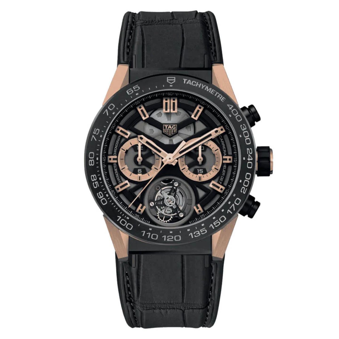 TAG Heuer Carrera Heuer-02T CAR5A5U.FC6377 (2024) - Transparant wijzerplaat 45mm Titanium (3/3)