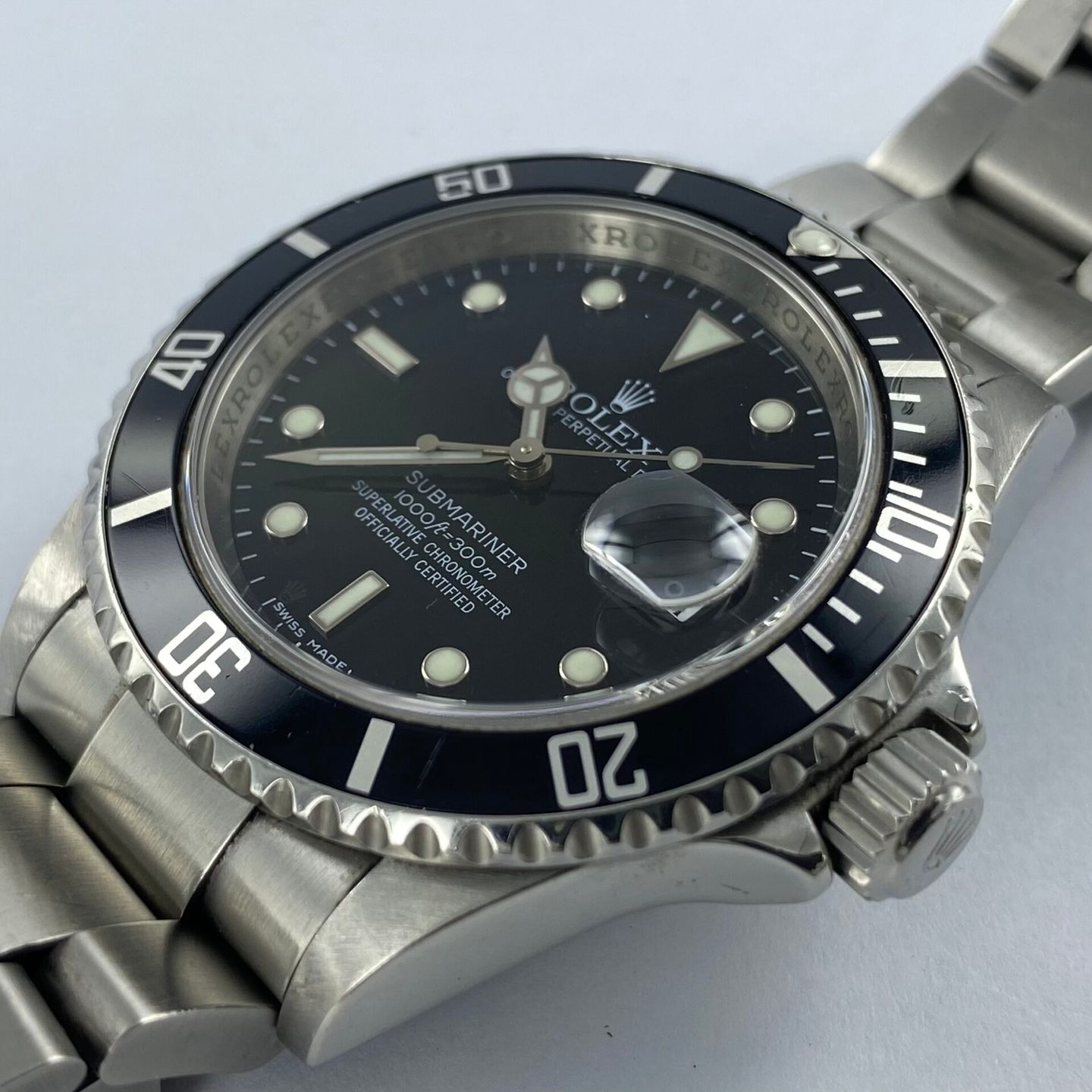 Rolex Submariner Date 16610 (2008) - Zwart wijzerplaat 40mm Staal (4/6)
