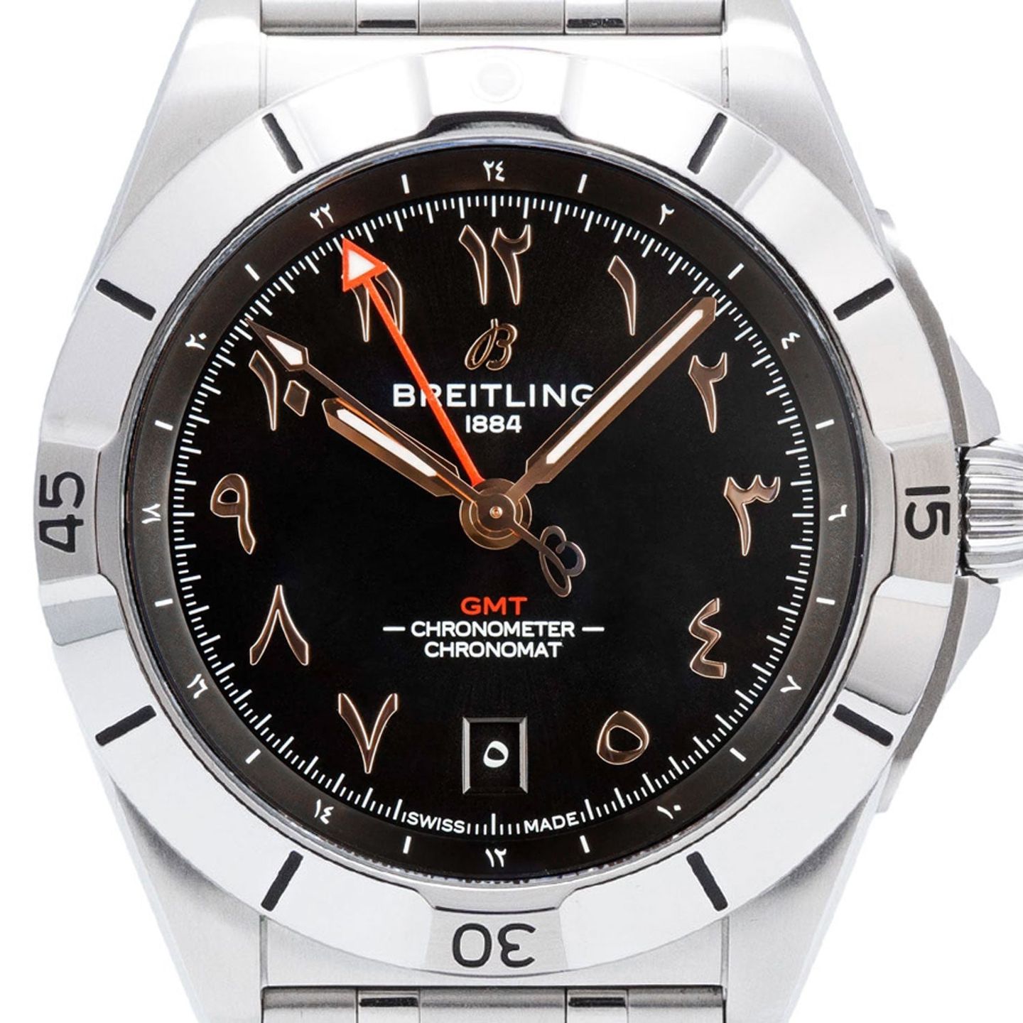 Breitling Chronomat GMT A323982B1B1A1 (Unknown (random serial)) - Black dial 40 mm Steel case (2/4)
