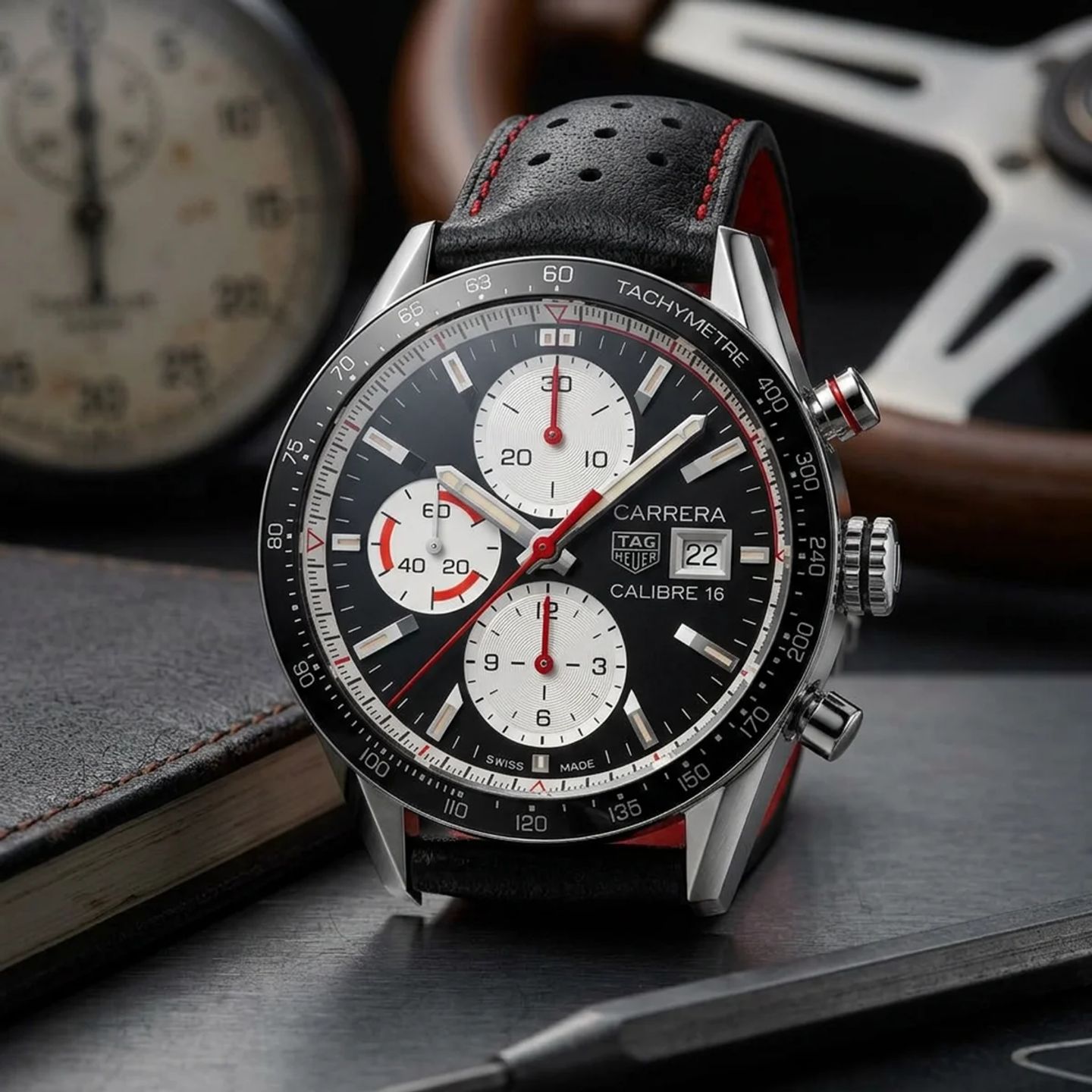 TAG Heuer Carrera Calibre 16 CV201AP.FC6429 (2019) - Black dial 41 mm Steel case (3/8)