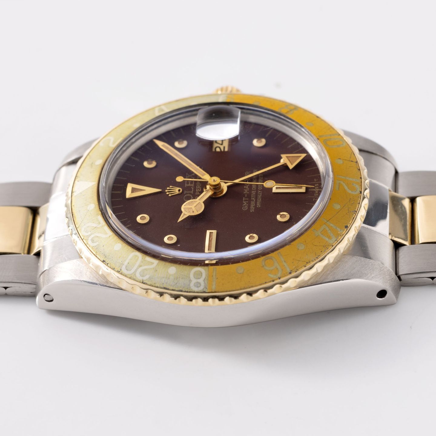 Rolex GMT-Master 1675/3 (1973) - Brown dial 40 mm Gold/Steel case (8/8)