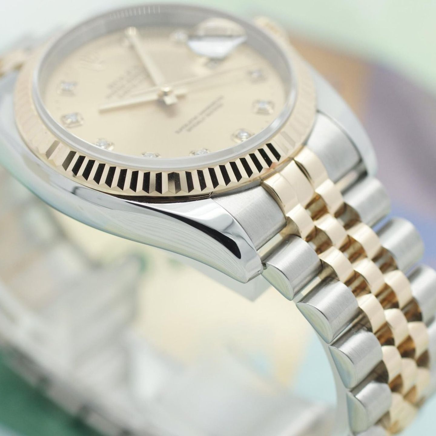 Rolex Datejust 36 116233 (2006) - Champagne wijzerplaat 36mm Goud/Staal (5/8)