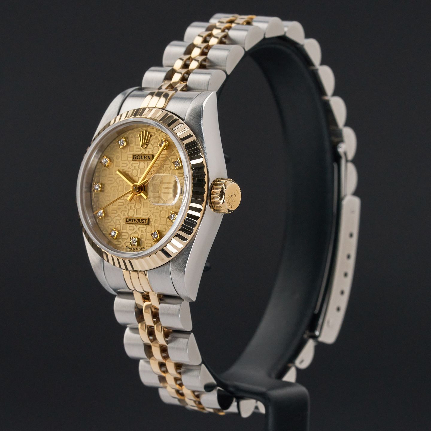 Rolex Lady-Datejust 69173 (1994) - Champagne wijzerplaat 26mm Goud/Staal (4/8)
