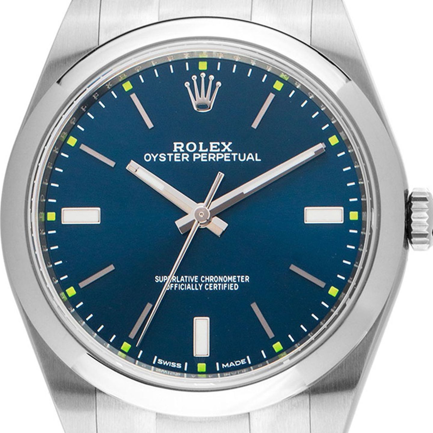 Rolex Oyster Perpetual 39 114300 (2019) - Blue dial 39 mm Steel case (1/8)
