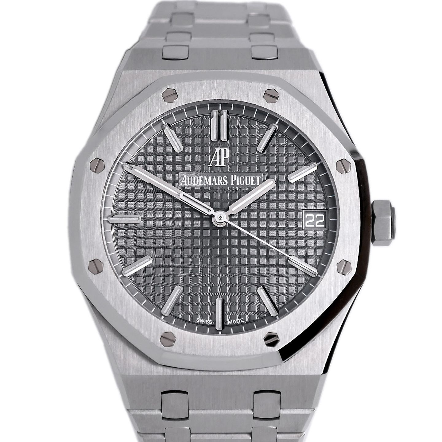 Audemars Piguet Royal Oak 15500ST.OO.1220ST.02 (2020) - Grijs wijzerplaat 41mm Staal (1/6)