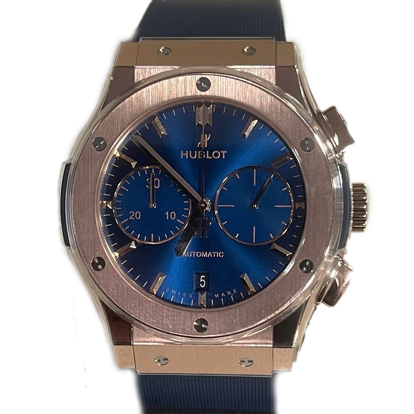 Hublot Classic Fusion Blue 521.OX.7180.RX (2024) - Blauw wijzerplaat 45mm Roségoud (1/1)