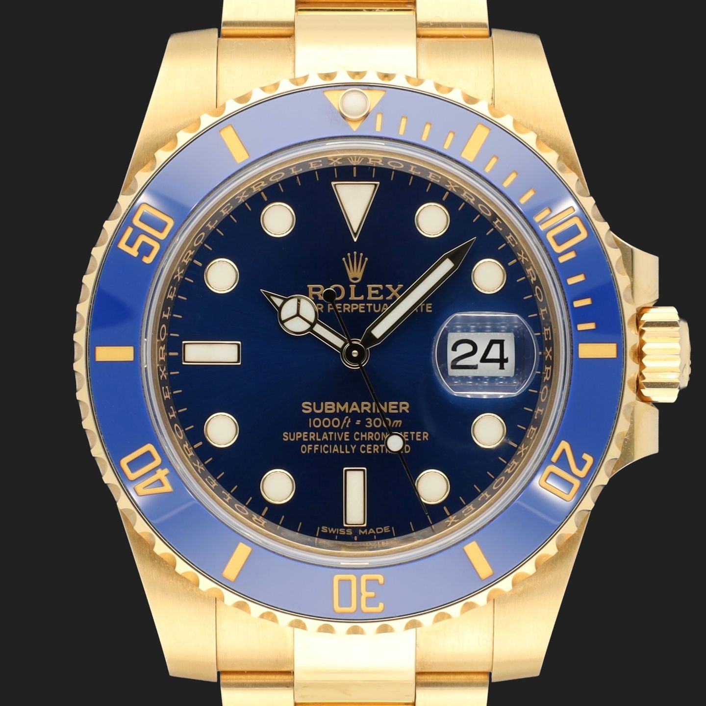 Rolex Submariner Date 116618LB (2020) - 40 mm Yellow Gold case (2/8)