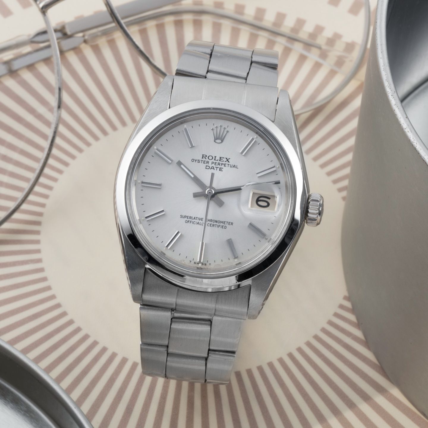 Rolex Oyster Perpetual Date 1500 (1969) - Silver dial 34 mm Steel case (1/8)