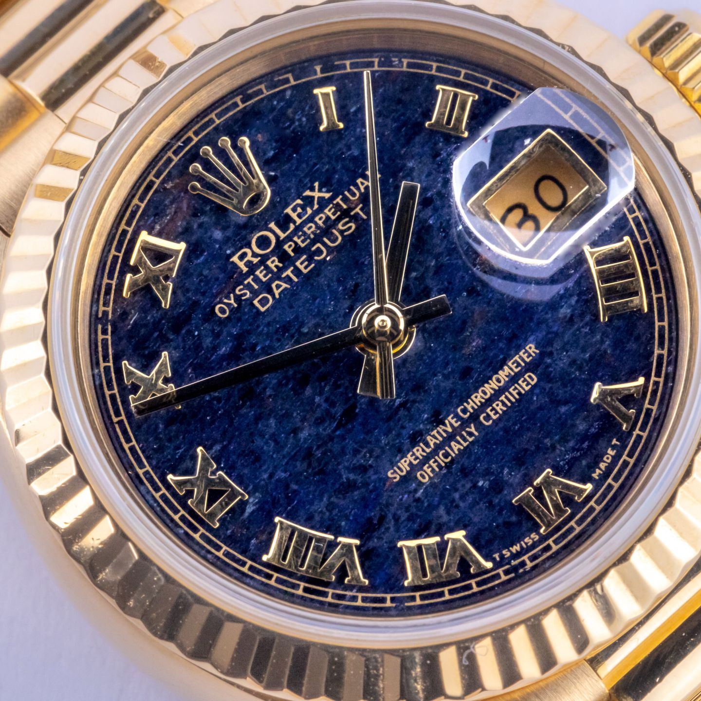 Rolex Lady-Datejust 69178 (1990) - Zwart wijzerplaat 26mm Geelgoud (2/8)