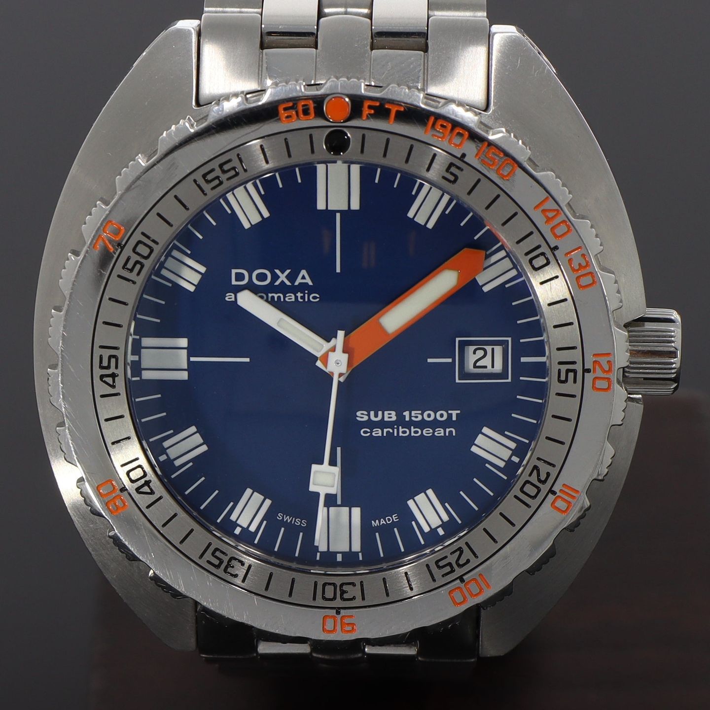 Doxa Sub 881.10.201.10 (2021) - Blue dial 45 mm Steel case (1/8)