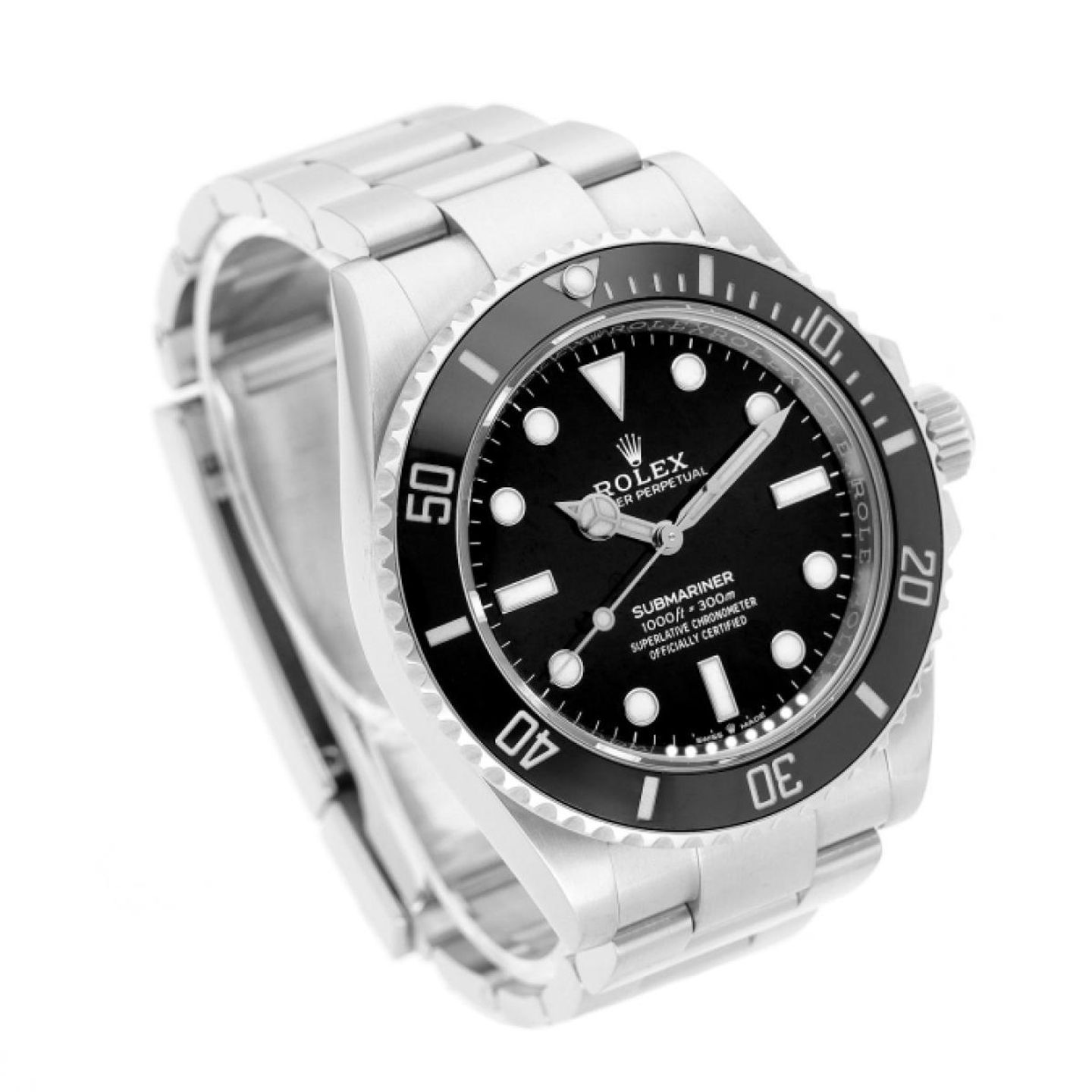 Rolex Submariner No Date 124060 (2022) - Zwart wijzerplaat 41mm Staal (3/5)