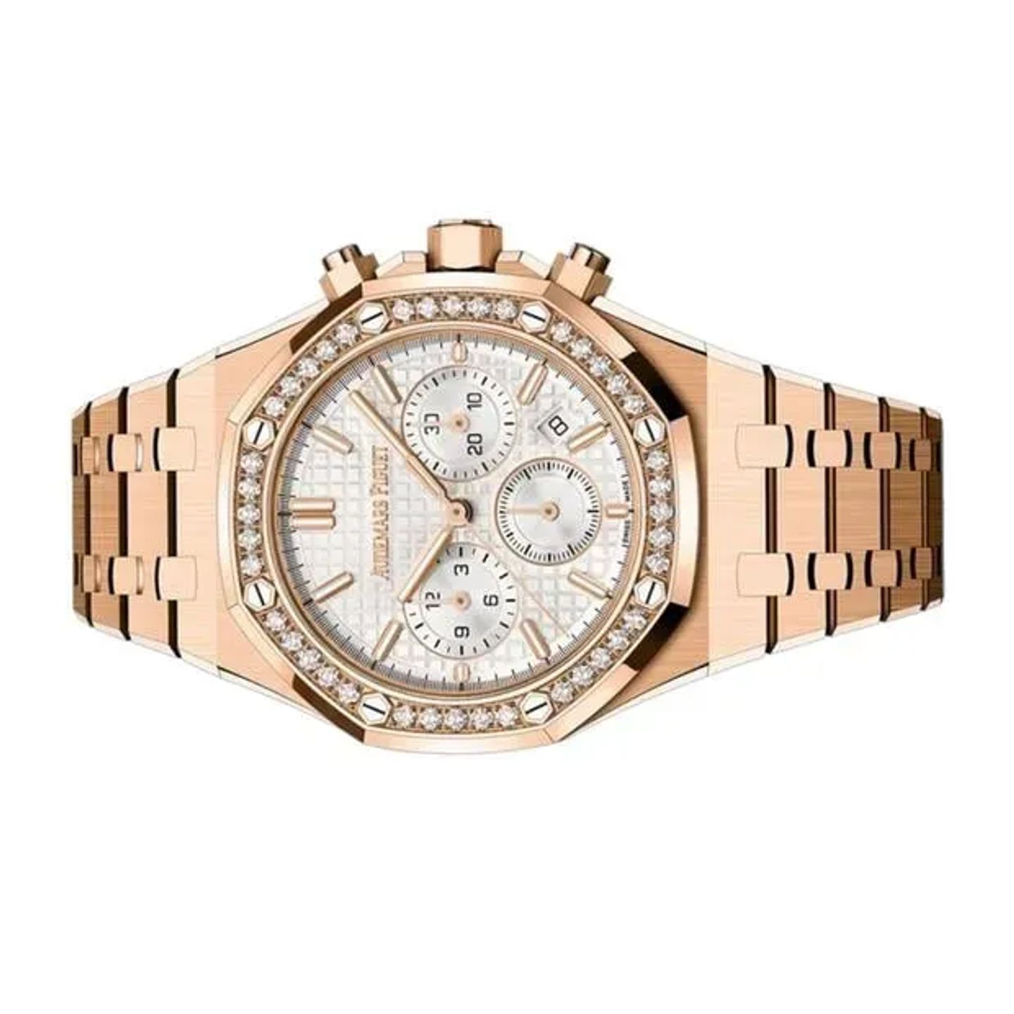 Audemars Piguet Royal Oak Chronograph 26715OR.ZZ.1356OR.01 (2025) - Silver dial 38 mm Rose Gold case (2/6)