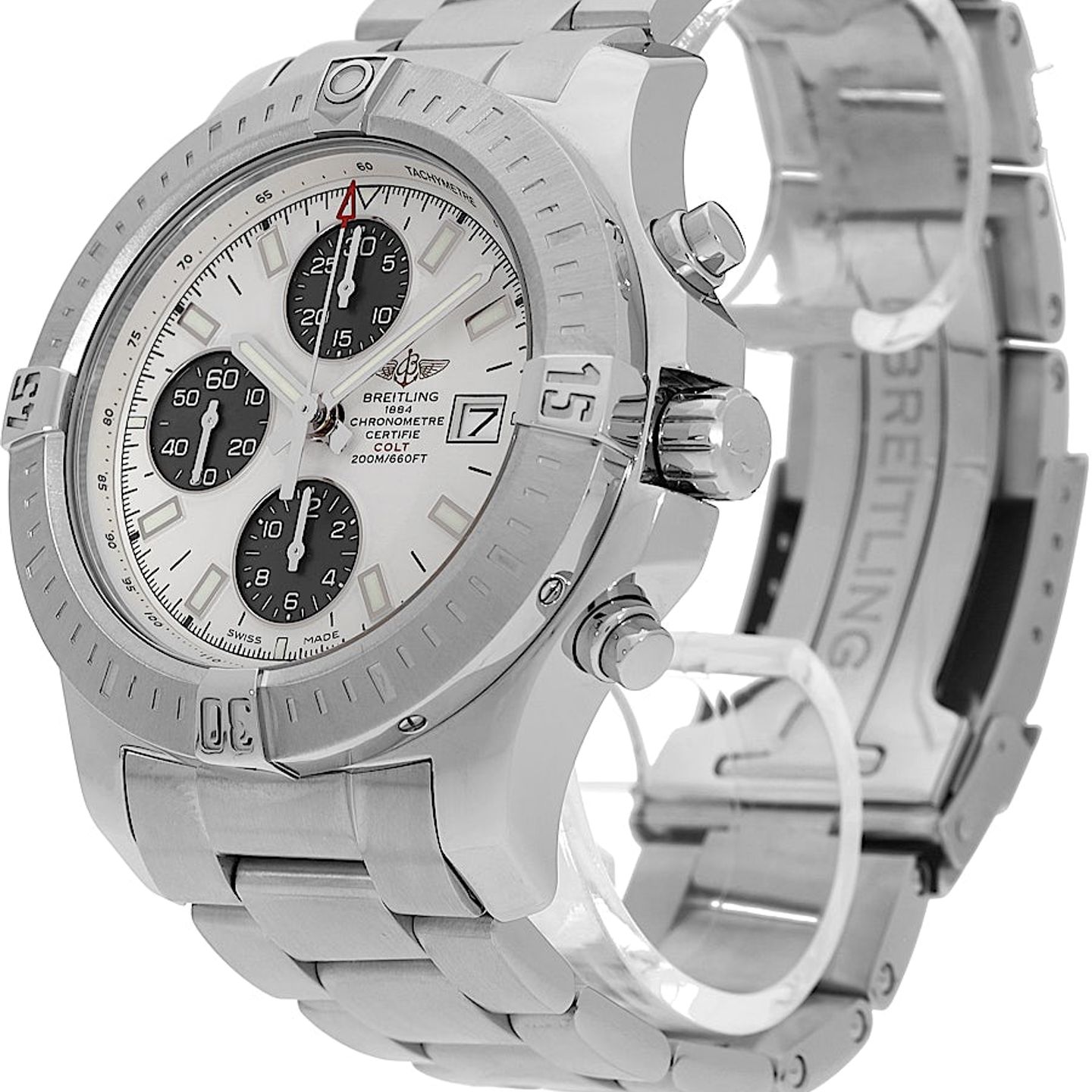Breitling Colt Chronograph Automatic A13388111G1A1 (2020) - Silver dial 44 mm Steel case (3/5)