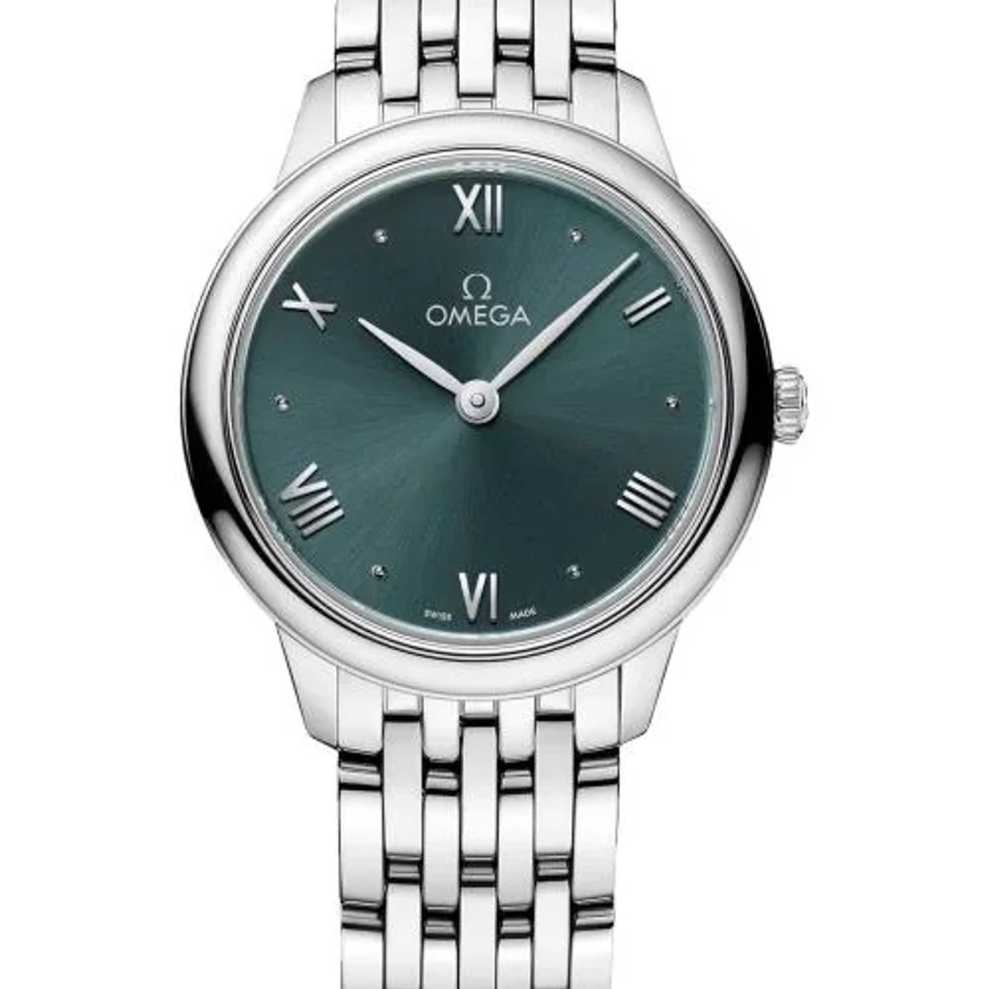 Omega De Ville 434.10.28.60.10.001 (2026) - Turquoise wijzerplaat 28mm Staal (1/1)