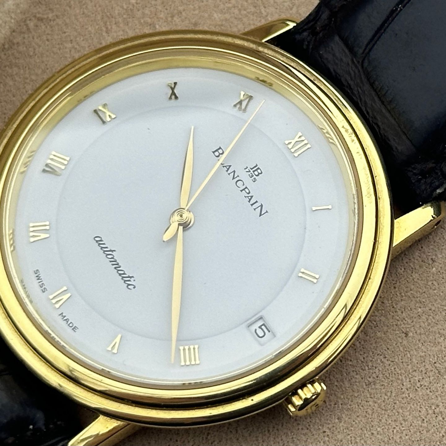 Blancpain Villeret 1151-1418-55 (1991) - White dial 35 mm Yellow Gold case (6/8)