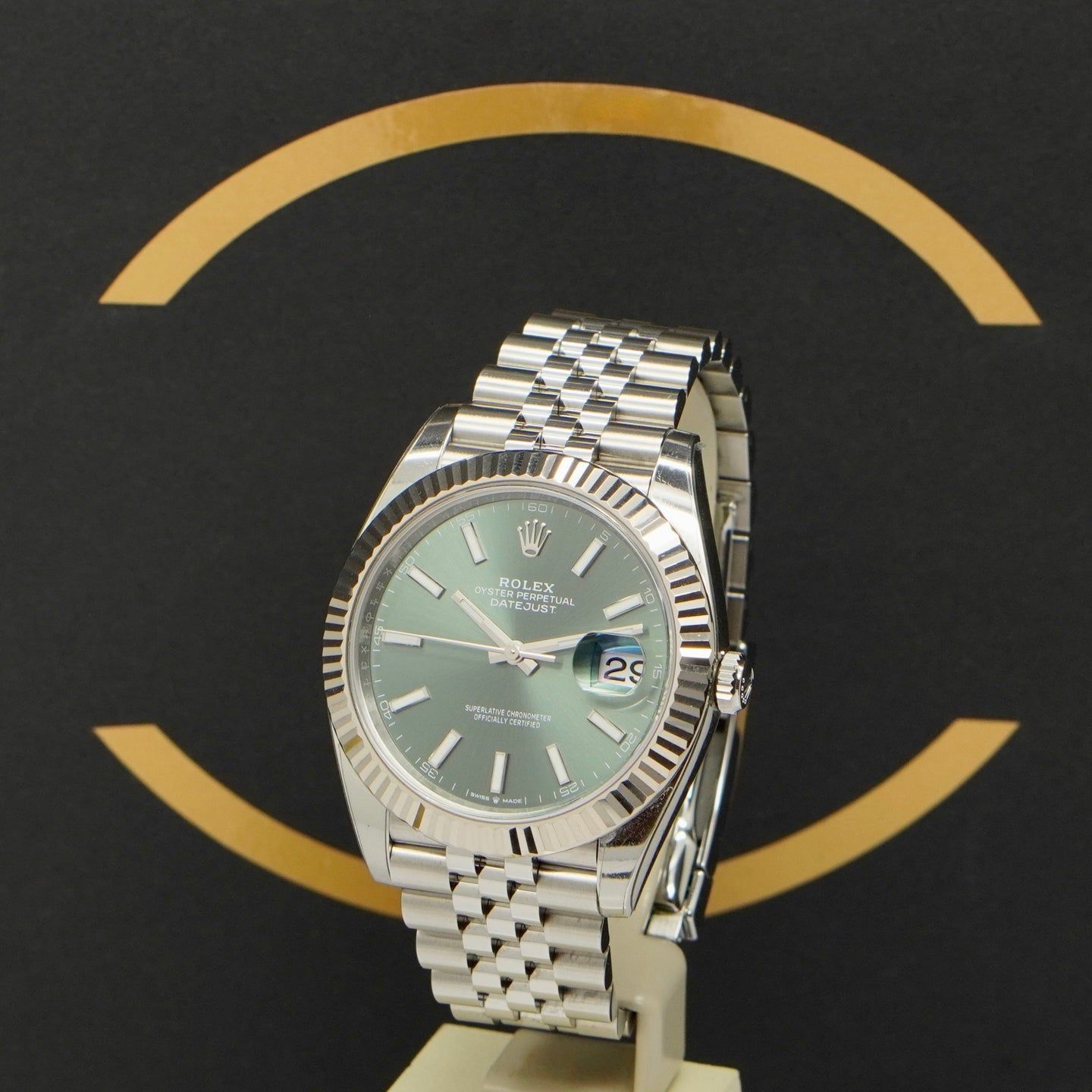 Rolex Datejust 41 126334 (2022) - Groen wijzerplaat 41mm Staal (2/7)