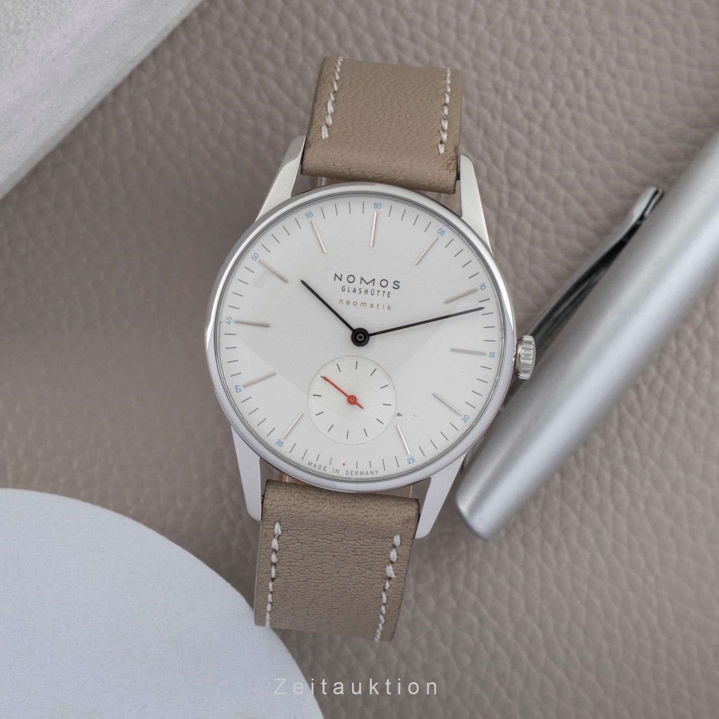 NOMOS Orion Neomatik 392 (Onbekend (willekeurig serienummer)) - Wit wijzerplaat 36mm Staal (3/8)