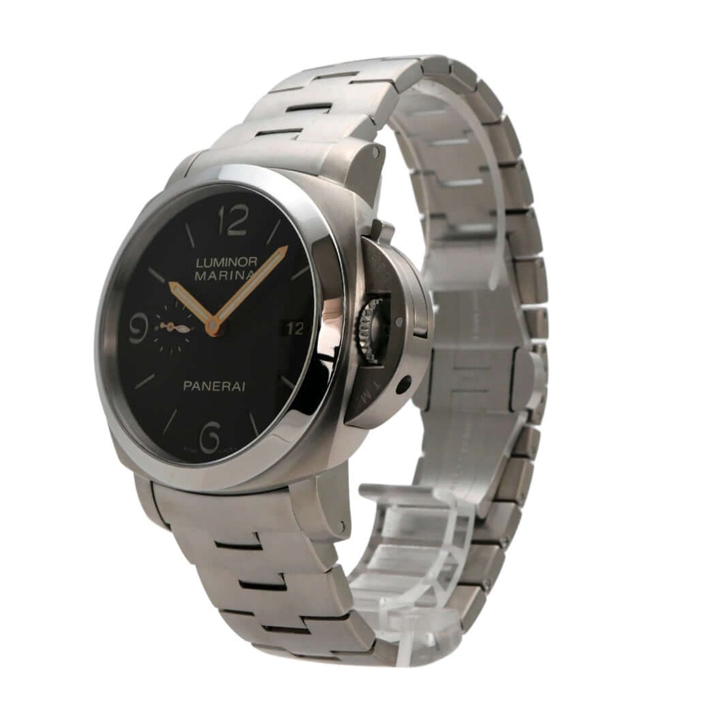 Panerai Luminor Marina 1950 3 Days Automatic PAM00352 (2012) - Bruin wijzerplaat 44mm Titanium (3/8)