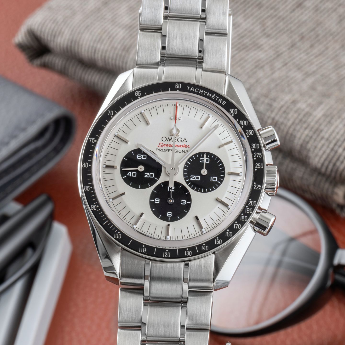 Omega Speedmaster Professional Moonwatch 522.30.42.30.04.001 (Onbekend (willekeurig serienummer)) - Wit wijzerplaat 42mm Staal (3/8)