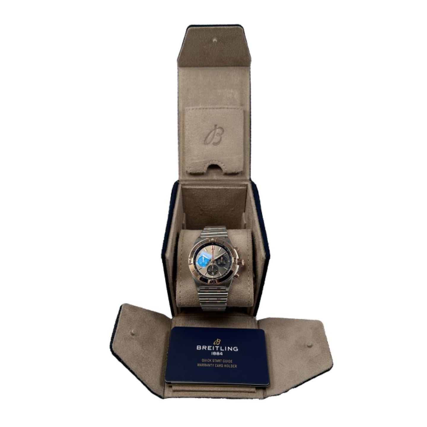 Breitling Chronomat 42 UB0134101B1S1 (2024) - Green dial 43 mm Gold/Steel case (5/5)