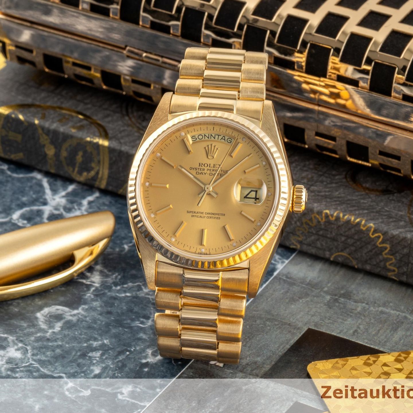 Rolex Day-Date 36 18038 (1979) - 36 mm Yellow Gold case (1/8)