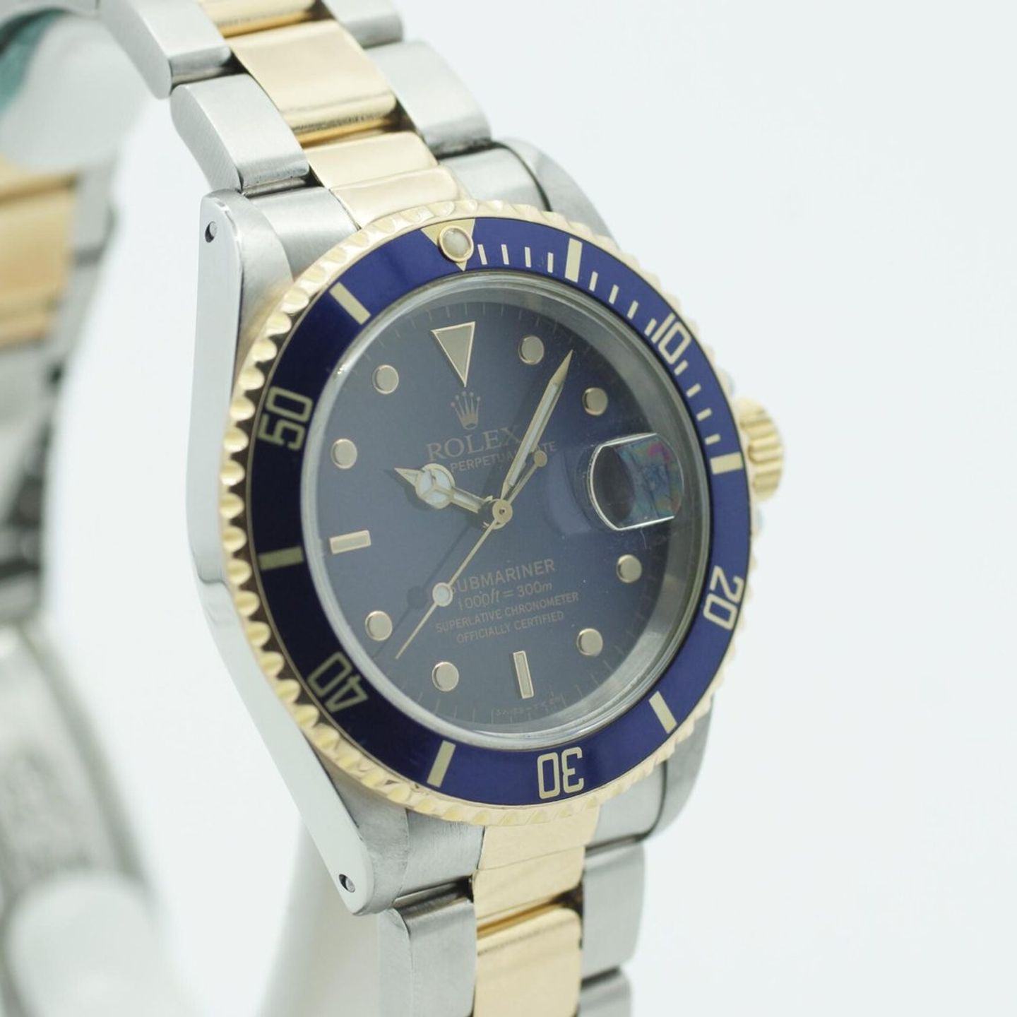 Rolex Submariner Date 116613 (1996) - Blue dial 40 mm Gold/Steel case (4/8)