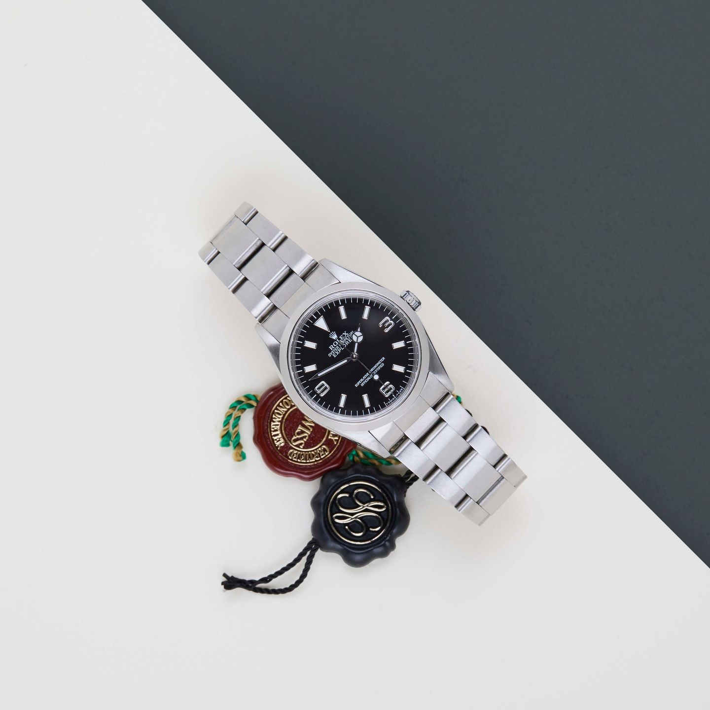 Rolex Explorer 14270 (1998) - Zwart wijzerplaat 36mm Staal (2/8)