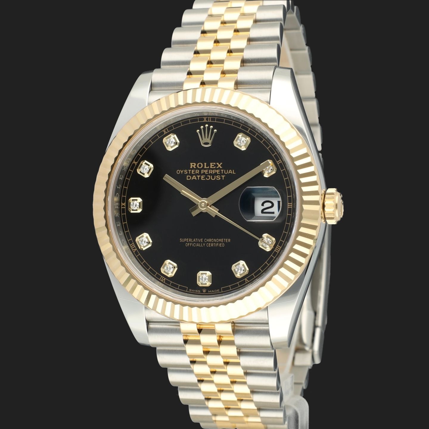 Rolex Datejust 41 126333 (2025) - Black dial 41 mm Gold/Steel case (1/8)