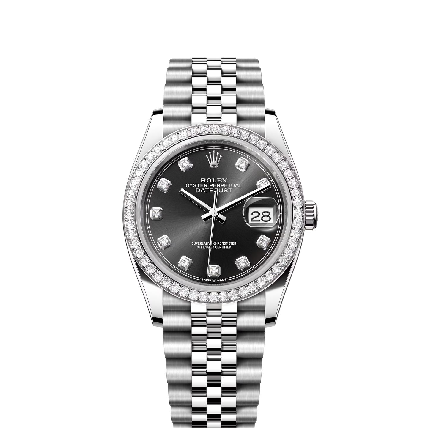 Rolex Datejust 36 126284RBR (2024) - Zwart wijzerplaat 36mm Staal (1/8)