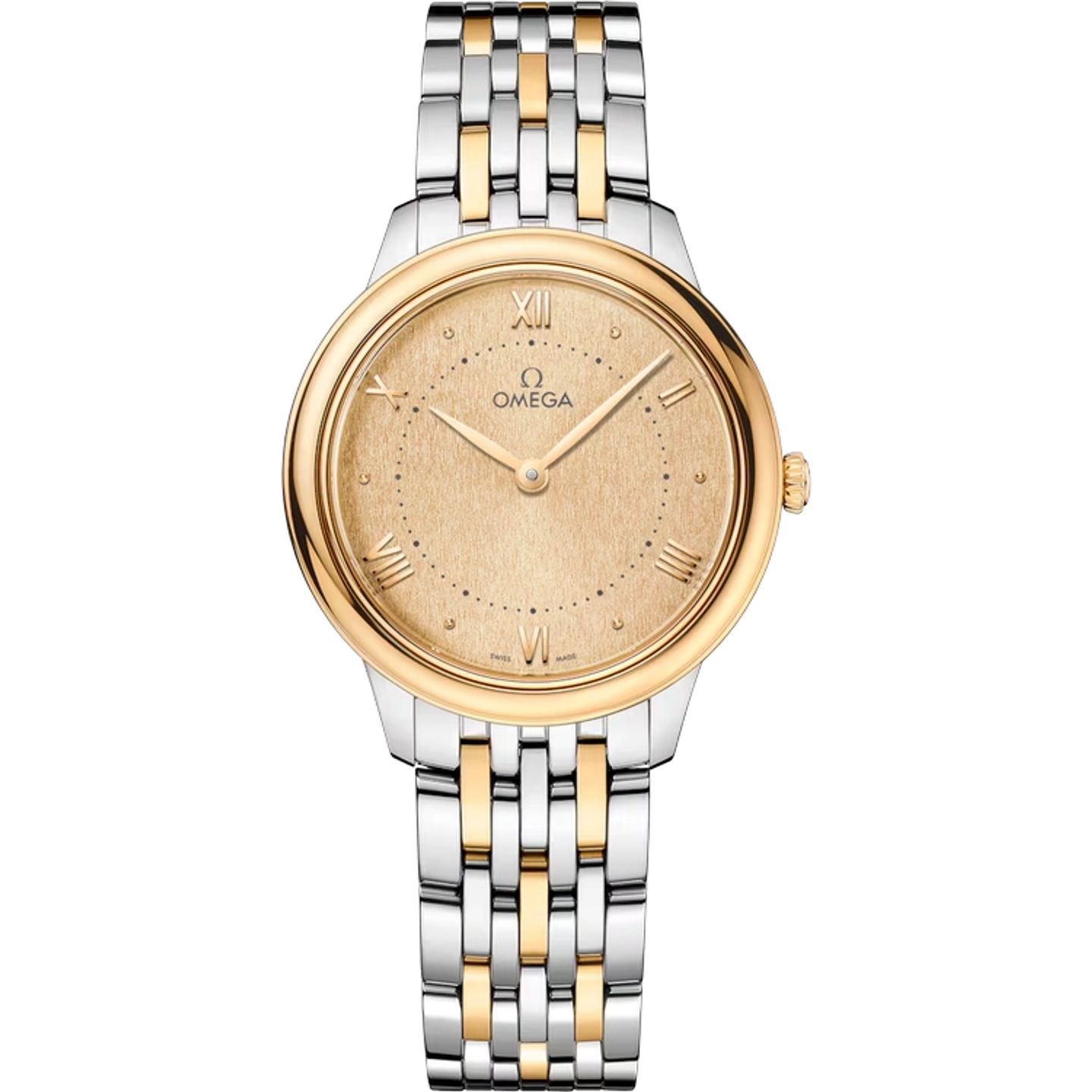 Omega De Ville 434.20.30.60.08.001 (2025) - Champagne dial 30 mm Gold/Steel case (1/1)