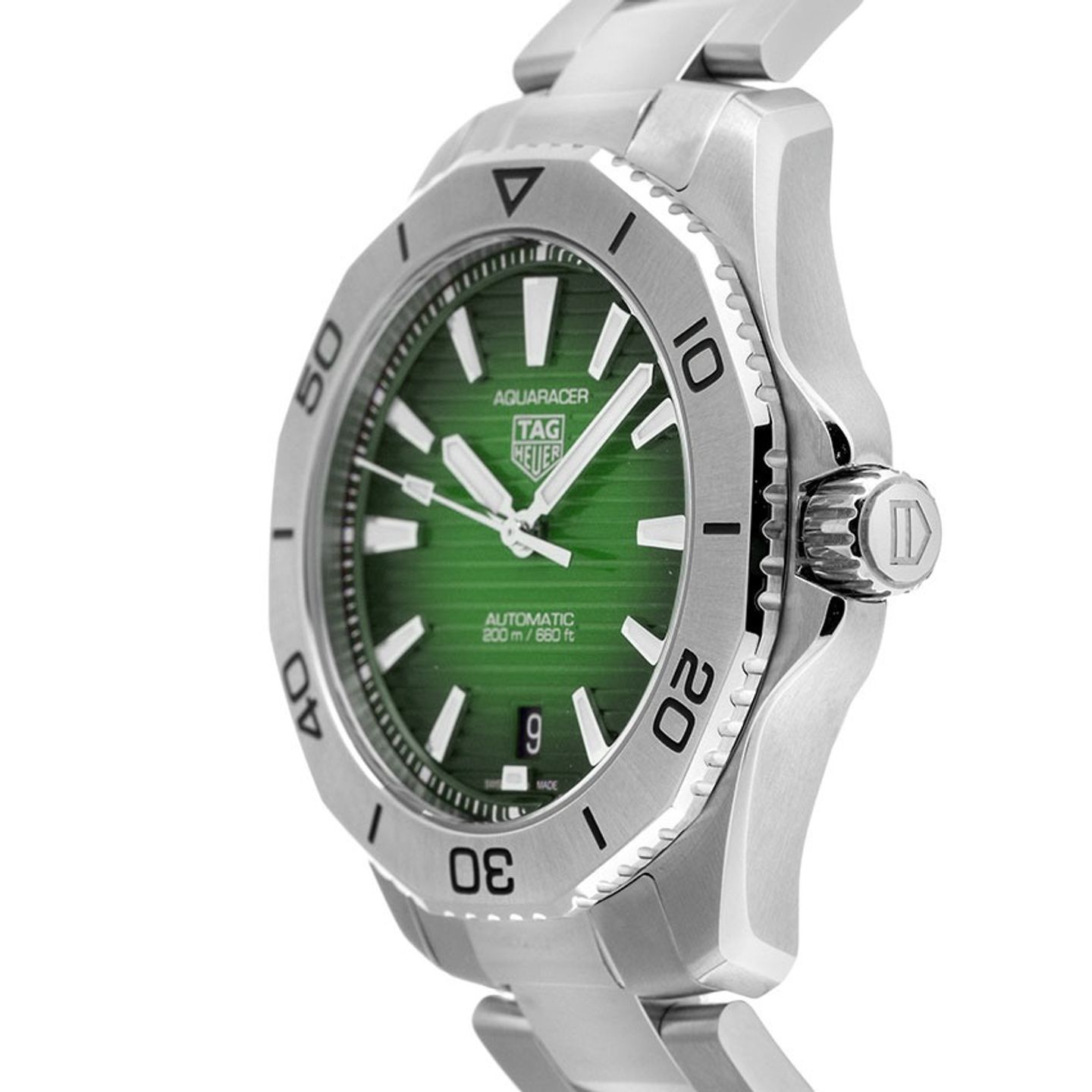 TAG Heuer Aquaracer WBP2115.BA0627 (2025) - Green dial 40 mm Steel case (4/7)