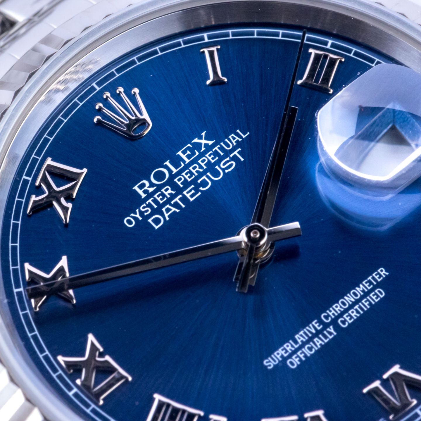Rolex Datejust 36 16234 (1996) - Blue dial 36 mm Steel case (2/8)