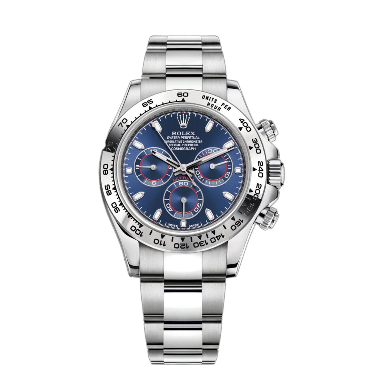 Rolex Daytona 116509 (Unknown (random serial)) - Blue dial 40 mm White Gold case (1/8)