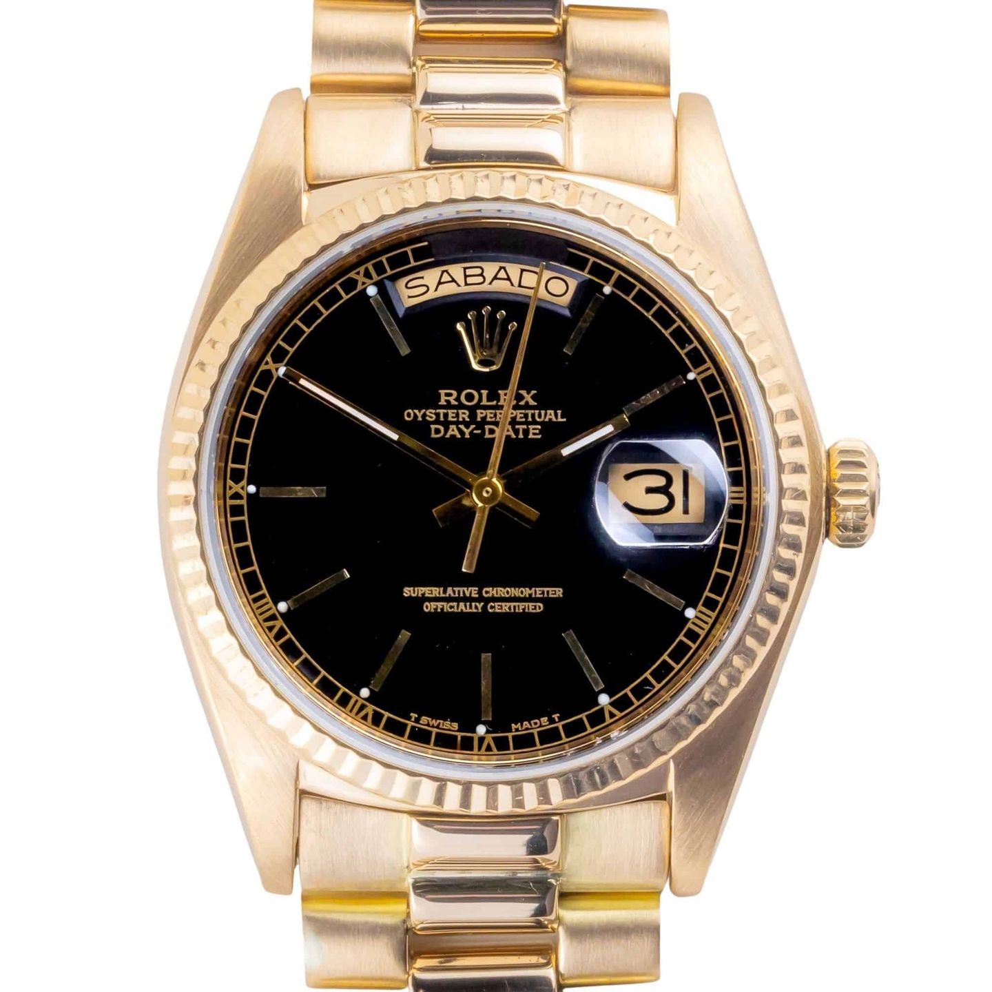 Rolex Day-Date 36 18038 (1981) - 36 mm Yellow Gold case (3/8)