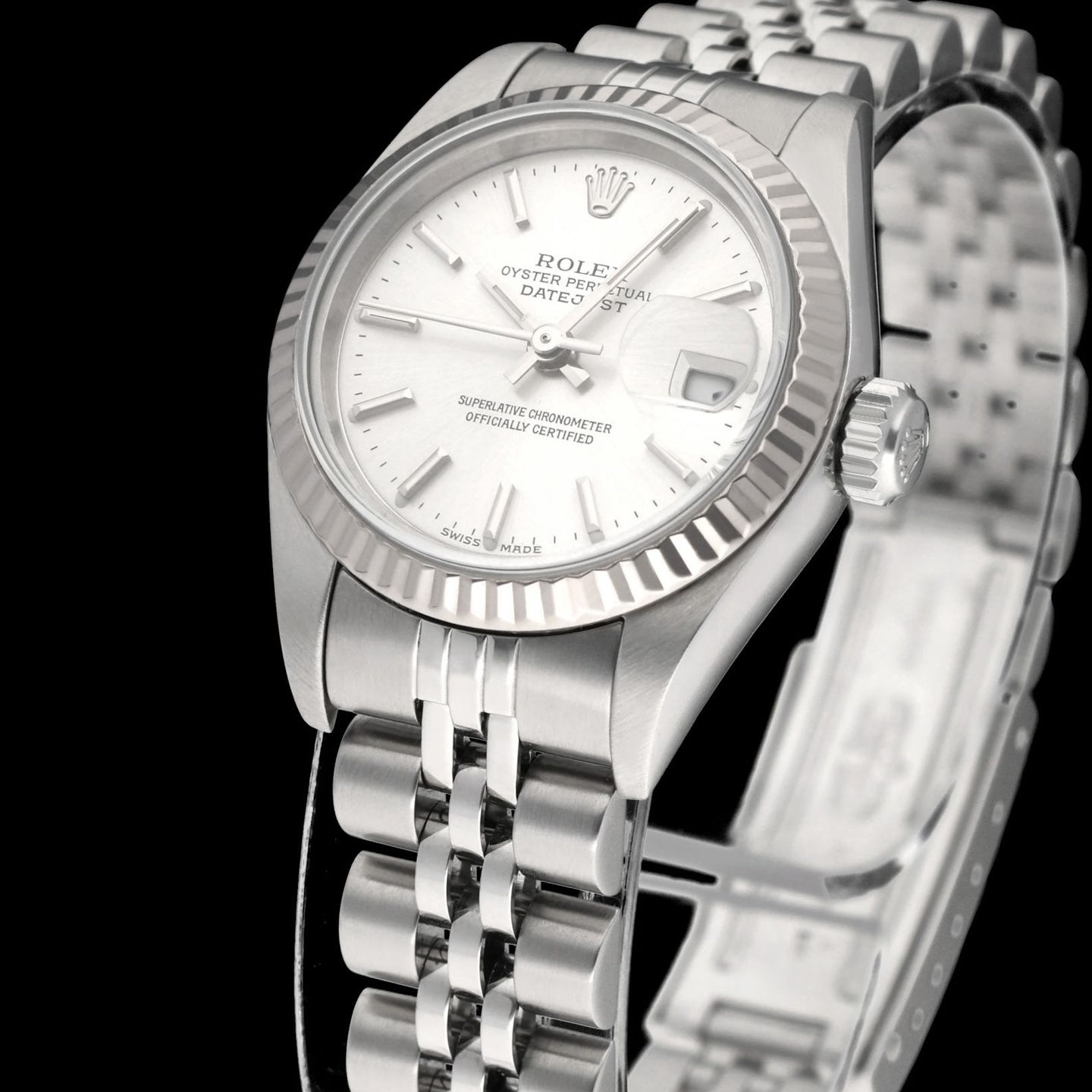 Rolex Lady-Datejust 79174 (1999) - Silver dial 26 mm Steel case (7/8)