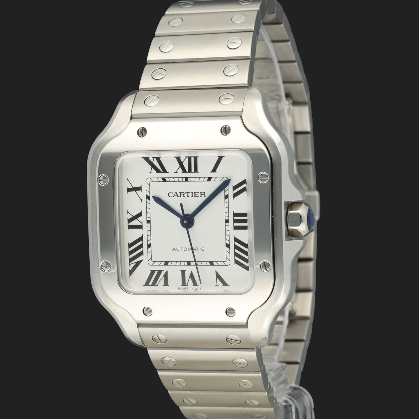 Cartier Santos WSSA0029 (2025) - Silver dial 35 mm Steel case (1/8)
