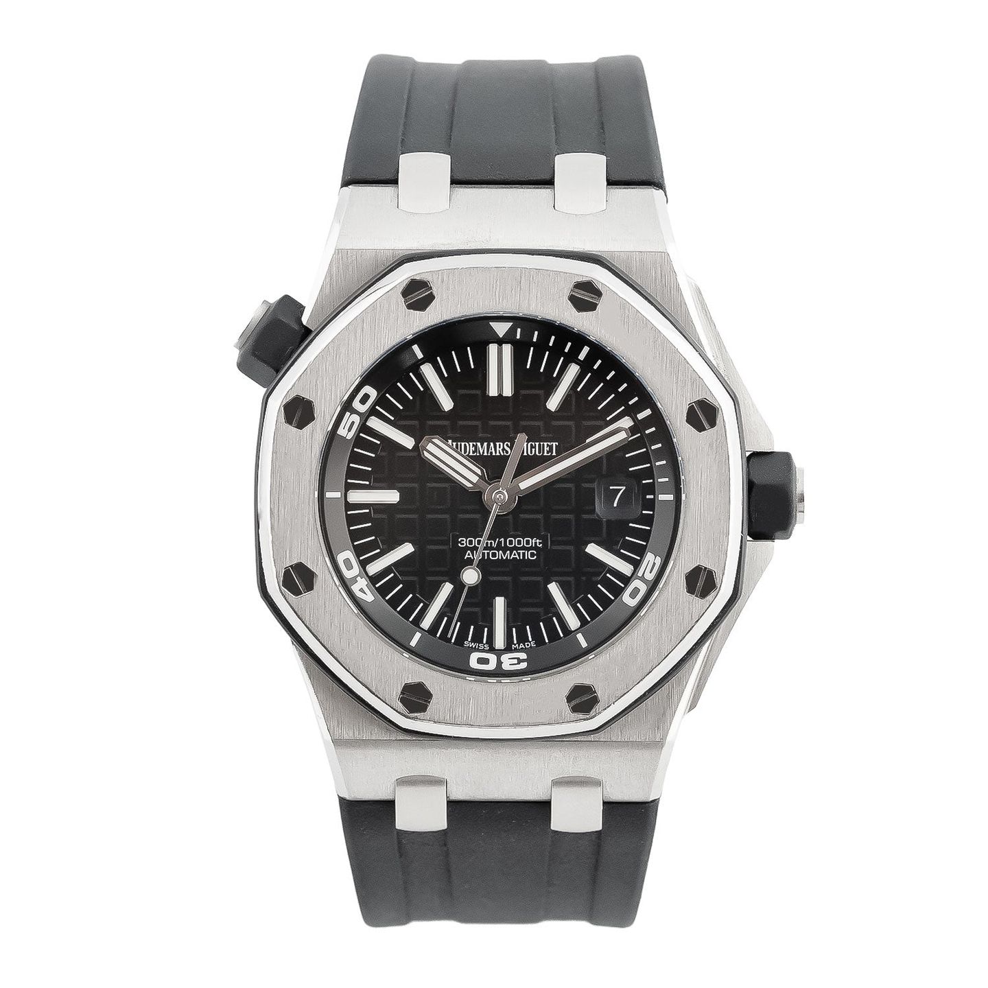 Audemars Piguet Royal Oak Offshore Diver 15710ST.OO.A002CA.01 (Onbekend (willekeurig serienummer)) - Zwart wijzerplaat 42mm Staal (1/7)