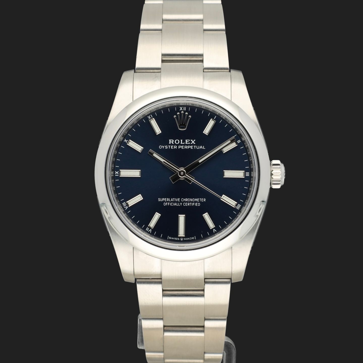 Rolex Oyster Perpetual 34 124200 (2022) - Blue dial 34 mm Steel case (2/8)