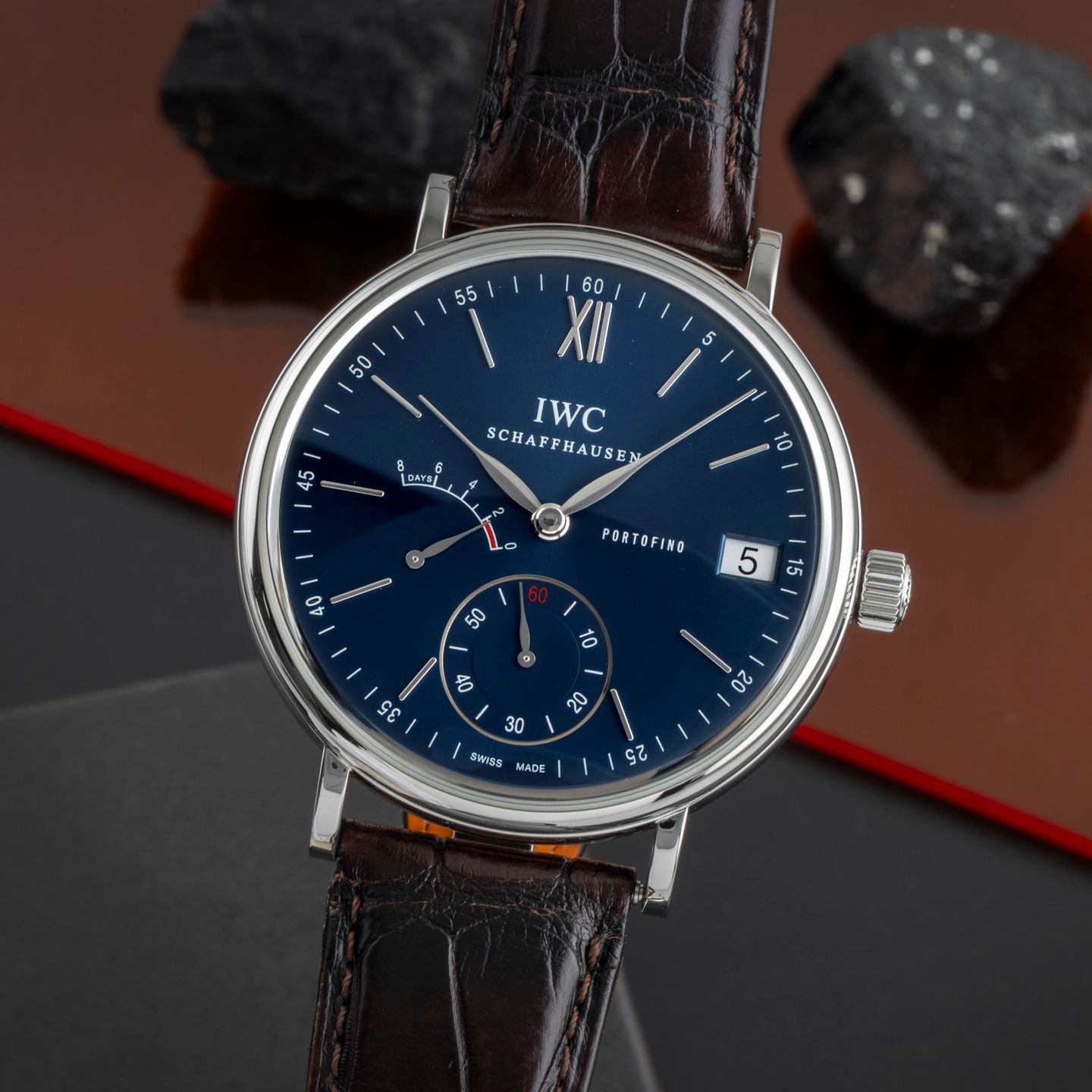 IWC Portofino Hand-Wound IW510106 (2015) - Blue dial 45 mm Steel case (3/8)