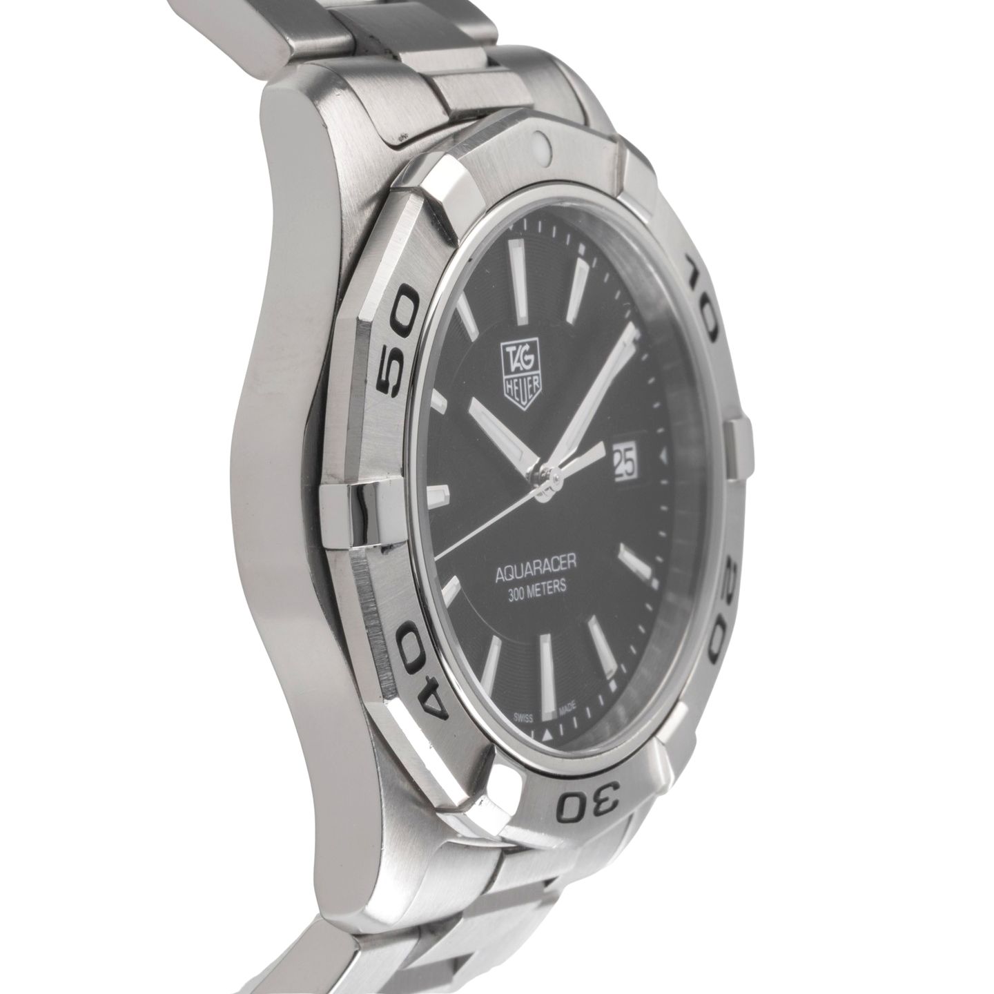 TAG Heuer Aquaracer 300M WAP1110 (2015) - Black dial 39 mm Steel case (7/8)